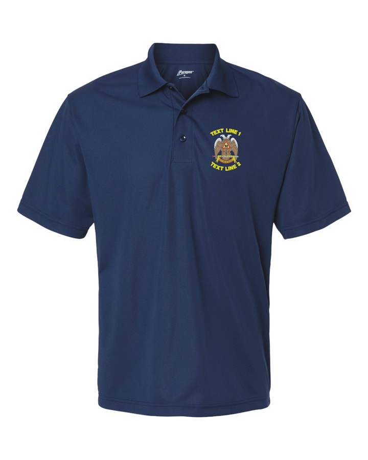 Scottish Rite Moisture Wicking Polo #957 (image for) Scottish Rite Moisture Wicking Polo #957